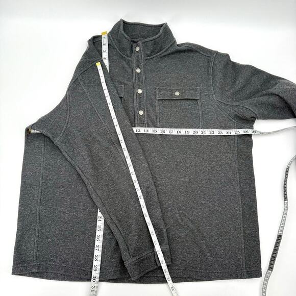 Duluth Trading Co. Men’s Size 2XL Fleece 1/4 Snap Heather Gray Pullover Shirt - Picture 10 of 10